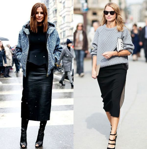 Try this pencil skirt outfits when is rainy or cold outside